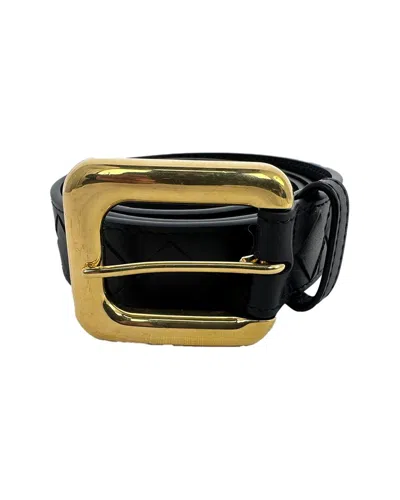Pre-owned Bottega Veneta Contour Intrecciato Belt (authentic Pre-loved)