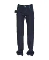 Bottega Veneta Contrast-stitching Straight-leg Jeans In Black