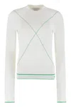 Bottega Veneta Logo Sweater In White