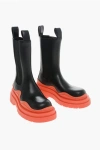 Bottega Veneta Contrasting Sole Leather Chelsea Booties