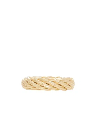 Bottega Veneta Cord Sterling-silver Ring In Gold