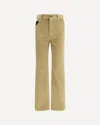 Bottega Veneta Leather Patch Corduroy Pants In Nude