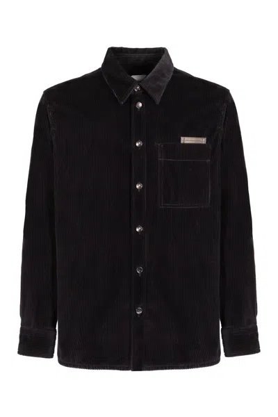 Bottega Veneta Corduroy Shirt In Blue