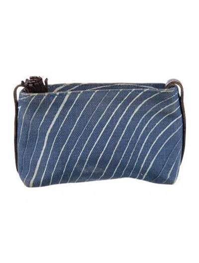 Pre-owned Bottega Veneta Cosmetic Bag In Blue