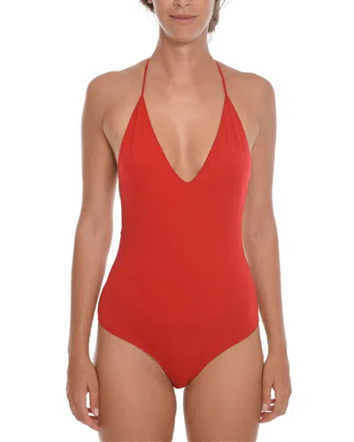 Bottega Veneta Cosy Bare-back Wool & Silk-blend Bodysuit In Red
