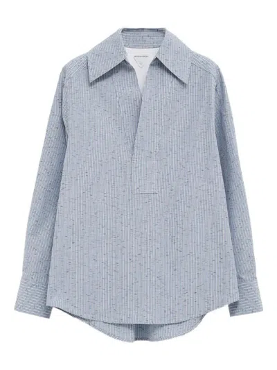 Bottega Veneta Cotton And Linen Striped Shirt