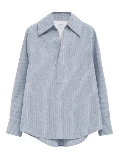 Bottega Veneta Cotton And Linen Striped Shirt