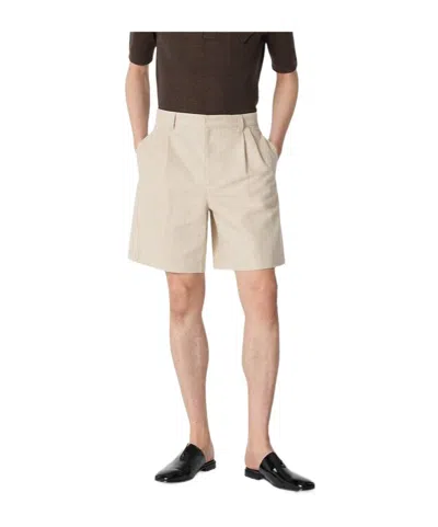 Bottega Veneta Cotton And Linen Twill Shorts