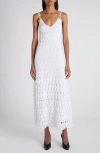 Bottega Veneta Fish Lace Sleeveless Dress In Gray