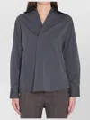 Bottega Veneta Women Cotton And Silk Shirt In Gray