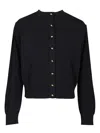 Bottega Veneta Cotton And Viscose Twin-set Knitwear Blue In Black