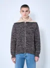 Bottega Veneta Men Cotton-and-wool Cardigan In Brown