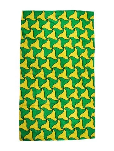 Pre-owned Bottega Veneta Cotton Beach Towel In Green