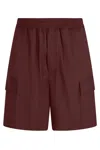Bottega Veneta Resinated Cotton Cargo Shorts