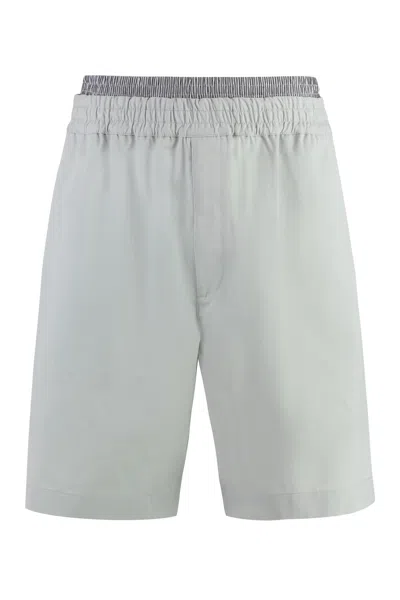 Bottega Veneta Cotton Bermuda Shorts In Grey
