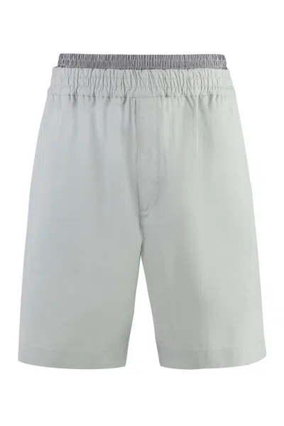 Bottega Veneta Cotton Bermuda Shorts In Grey