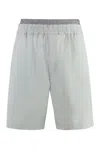 Bottega Veneta Cotton Bermuda Shorts In Grey