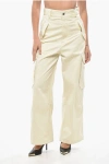 Bottega Veneta Cotton Blend Cargo Pants With Drawstringed Bottom In White