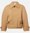 Bottega Veneta Cotton-blend Frissé Bomber Jacket In Brown