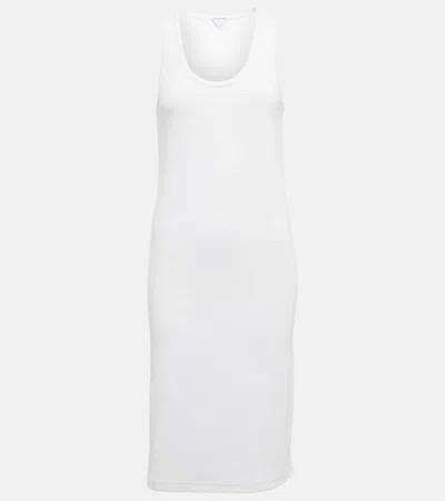 Bottega Veneta Dry Stretch Cotton Rib Tank Dress In White