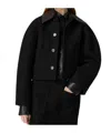 Bottega Veneta Button-front Cotton Jacket In Black
