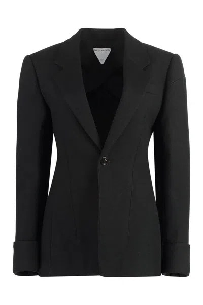 BOTTEGA VENETA BOTTEGA VENETA COTTON BLEND SINGLE-BREAST JACKET