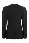 Bottega Veneta Structured Raffia Jacket For Women In Black In Black
