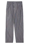 Bottega Veneta Cotton Blend Wide Leg Pants In Blue