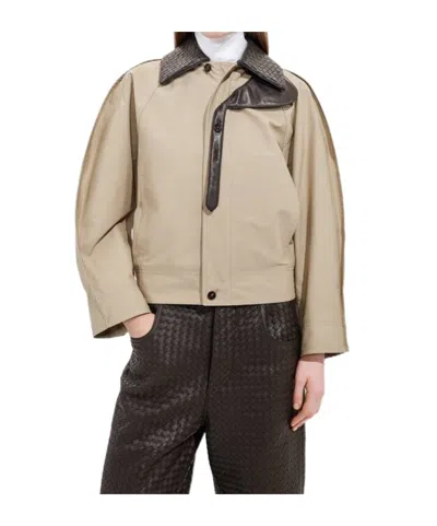 Bottega Veneta Cotton Blouson In Brown