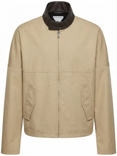Bottega Veneta Cotton Blouson In Brown