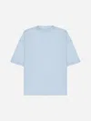 Bottega Veneta Mens River Crewneck Boxy-fit Cotton-jersey T-shirt In River