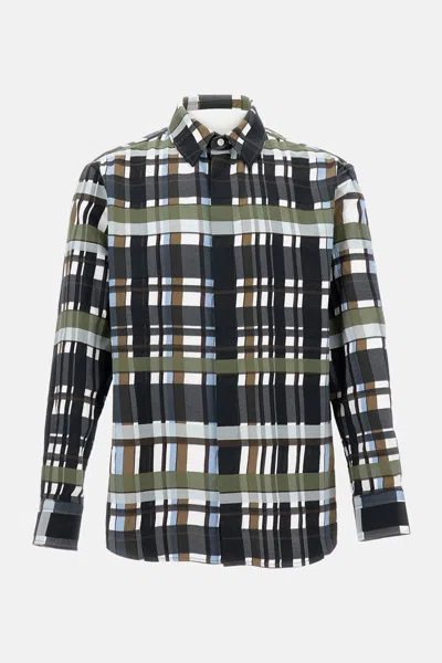 Bottega Veneta Cotton Check Shirt In Multi