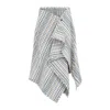 Bottega Veneta Checked Midi Wrap Skirt In Multicolour