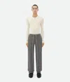 Bottega Veneta Cotton Check Trousers In Multicolor