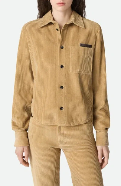 Bottega Veneta Cotton Corduroy Button-up Shirt In Brown