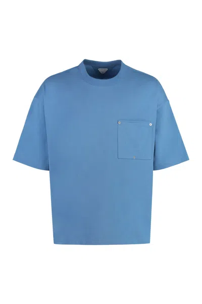 Bottega Veneta Cotton Crew-neck T-shirt In Clear Blue