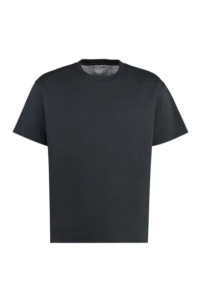 Bottega Veneta Cotton Crew-neck T-shirt In Grey
