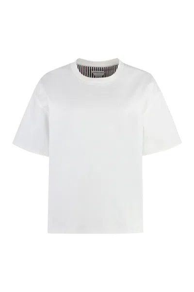 Bottega Veneta Cotton Crew-neck T-shirt In White