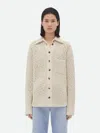 Bottega Veneta Cotton Crochet Shirt In Nude & Neutrals