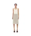 Bottega Veneta Cotton Wrap Skirt Crochet Effect In Neutral