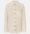 Bottega Veneta Cotton Crochet Shirt In Beige