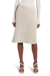 Bottega Veneta Cotton Wrap Skirt Crochet Effect In Neutral