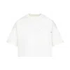 Bottega Veneta Womens Chalk Boxy Cropped Cotton-jersey T-shirt