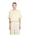 Bottega Veneta Jersey Cropped T-shirt With V Pocket In White