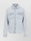 Bottega Veneta Womens Extra Bleached Denim Jacket Light Blue