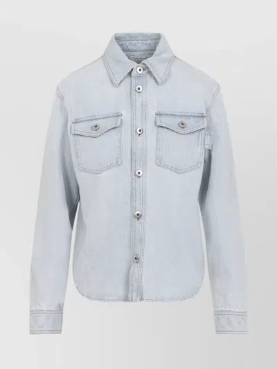 BOTTEGA VENETA COTTON DENIM JACKET FLAP POCKETS