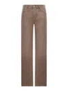 Bottega Veneta Women Cotton Denim Trousers In Brown