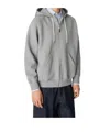 Bottega Veneta Cotton Fleece Zip Hoodie In Gray