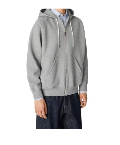 BOTTEGA VENETA COTTON FLEECE ZIP HOODIE