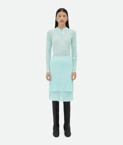 Bottega Veneta Cotton Flowers Jumper In Blue